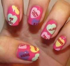 nailart saint valentin
