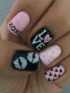 nailart saint valentin