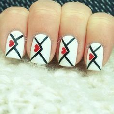 nailart saint valentin
