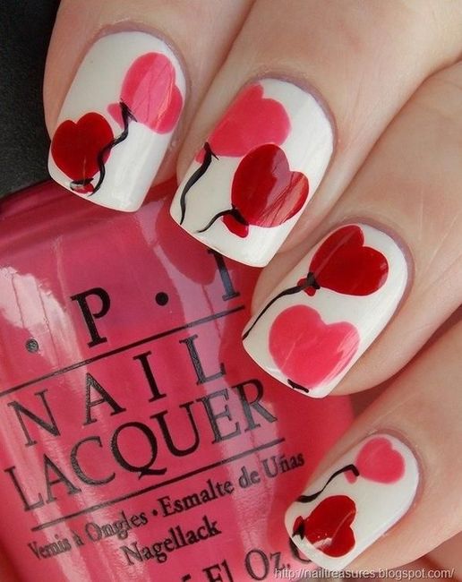 nailart saint valentin