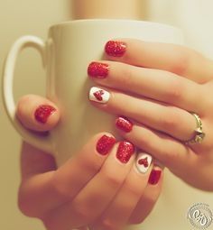 nailart saint valentin