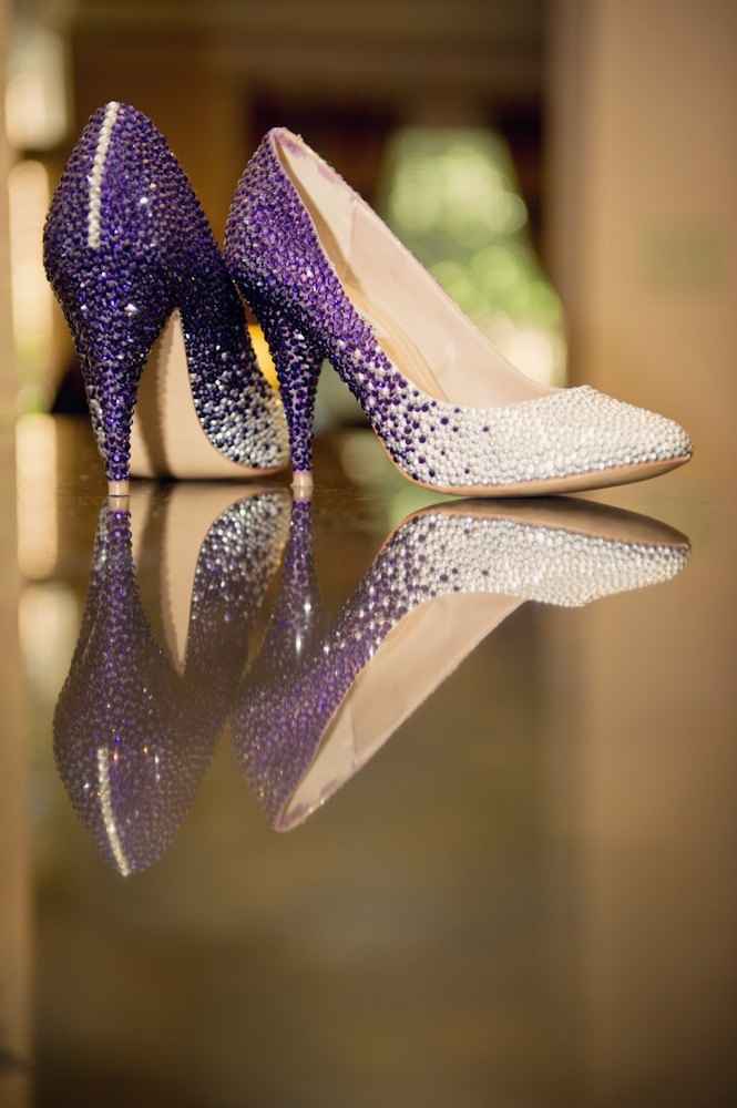chaussures violettes