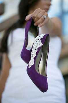 chaussures violettes