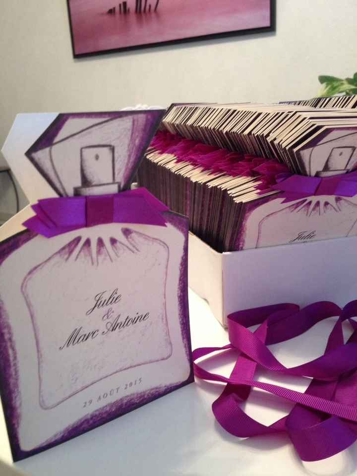 Mariage thème parfum: faire part urne... - 3