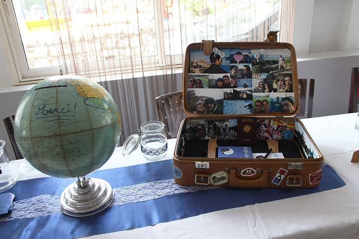 Essai déco table urne, boite à cadeaux