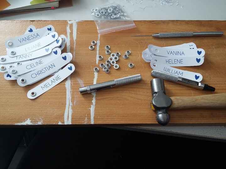 Réalisation marque-place, porte-noms