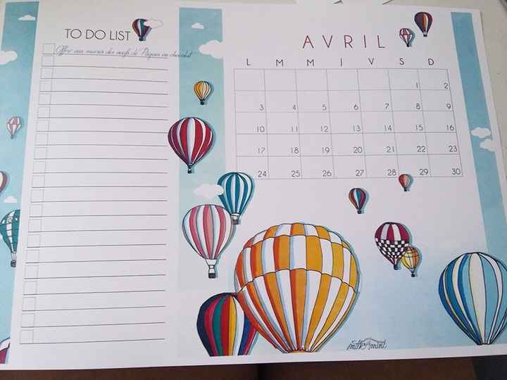 calendrier avril jeu des 12 mois