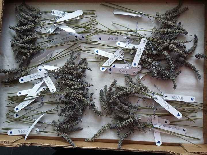 marque-places lavande