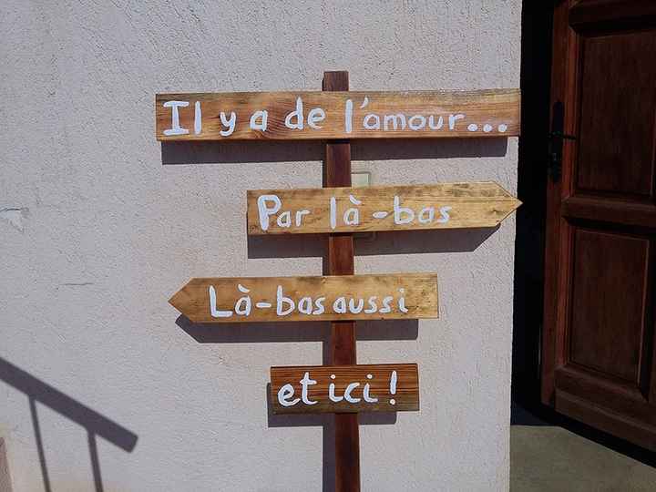 Notre panneau directionnel de mariage DIY