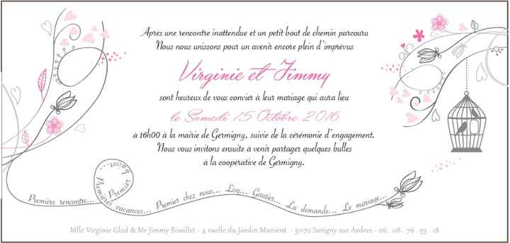 faire part verso