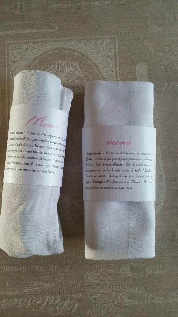 Menu rond de serviette - 1