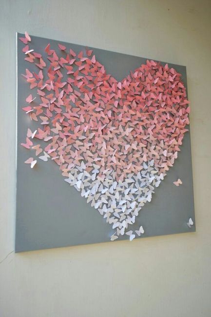 Tableau papillon coeur - 1