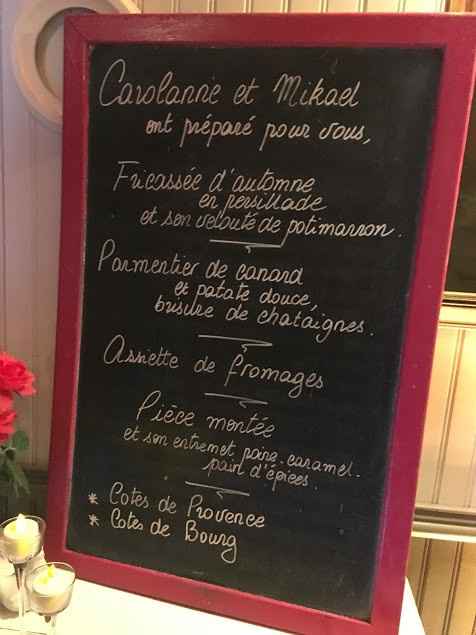 Notre menu d'automne