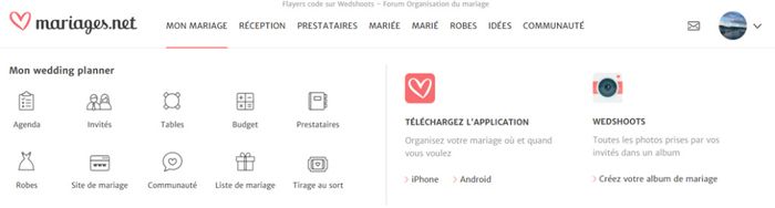 En haut dans le menu tu met ta souris sur "Mon mariage" et à droite tu clic sur WEDDSHOOTS