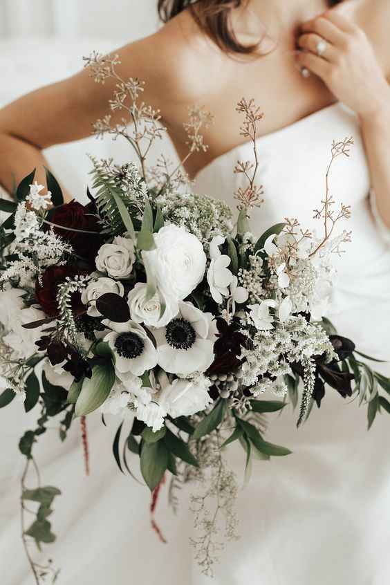 Bouquet de la Mariée - thème Blanc et Noir - 2