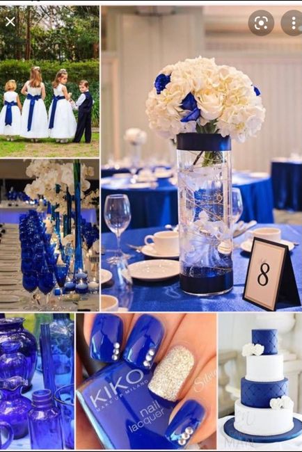 Mariage bleu blanc argenté 3