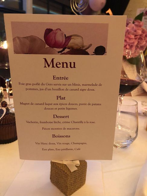 Menu mariage - 1 par personne ?! 4