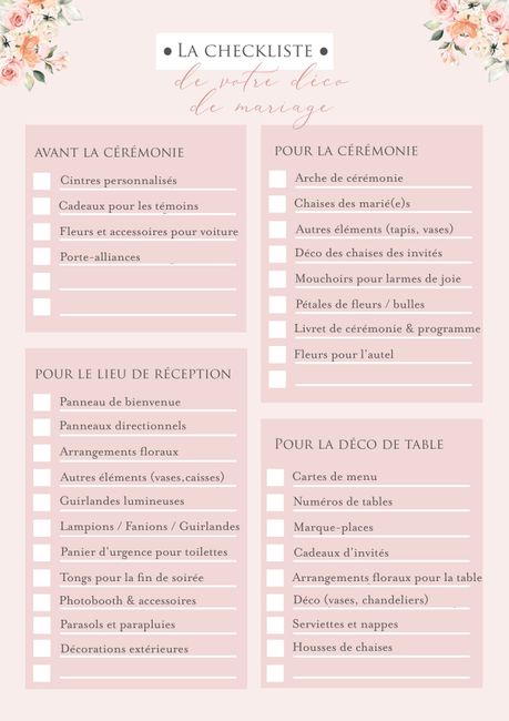 Check list mariage 2