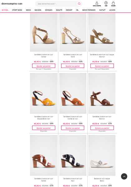 Chaussure sur showroom privée - 1