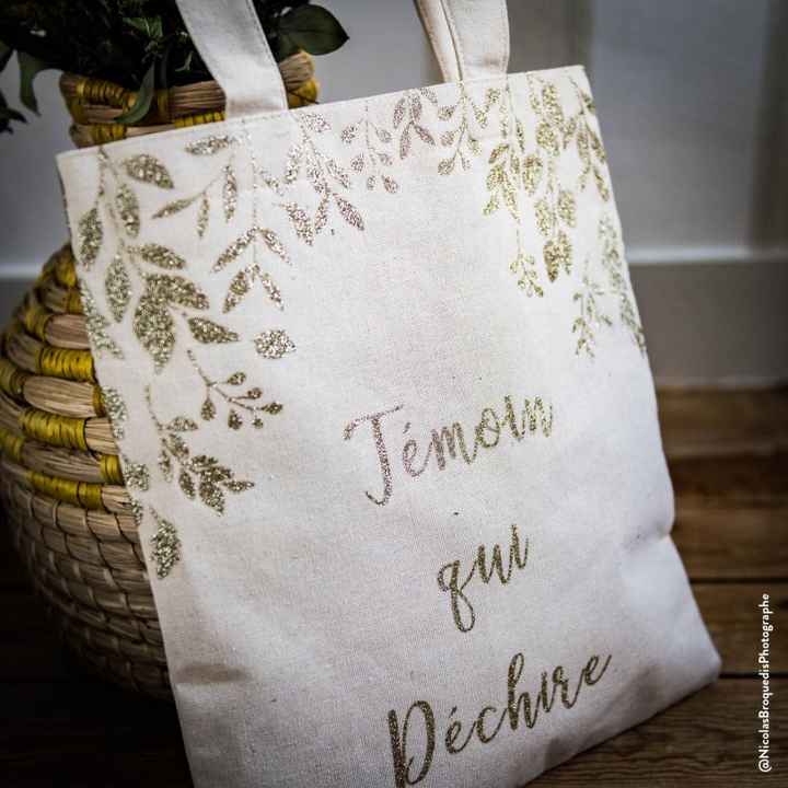 Que mettez vous dans les totebag des témoins ? - 1