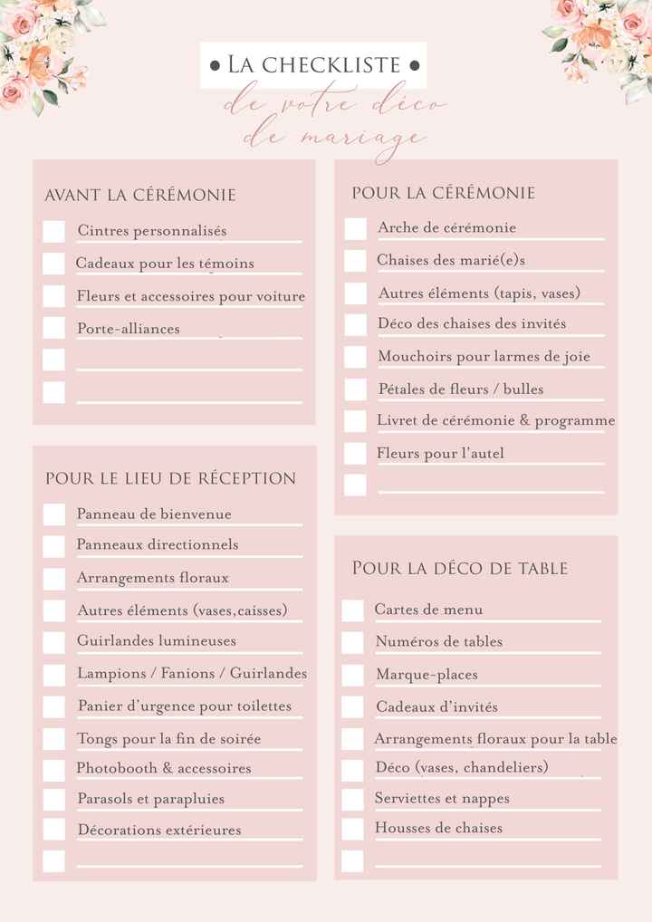 Check list mariage - 1