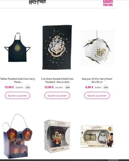 Pour info sur showroom privée vente Harry Potter - 1
