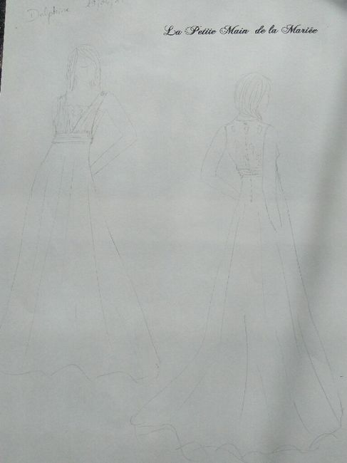Croquis robe de mariée - 1
