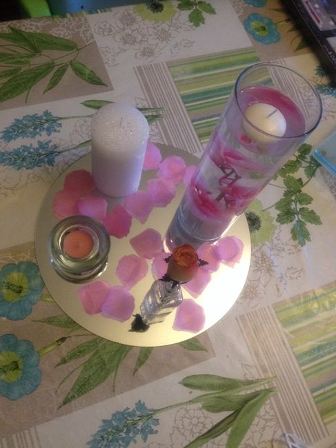 Décoration de table rose, argent ? - 1