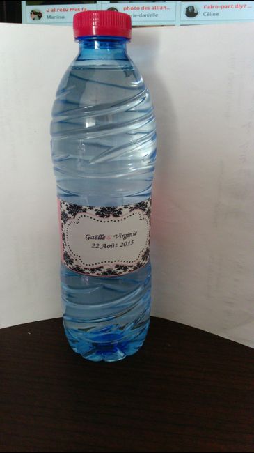 étiquettes bouteilles d'eau DIY pour welcom bag