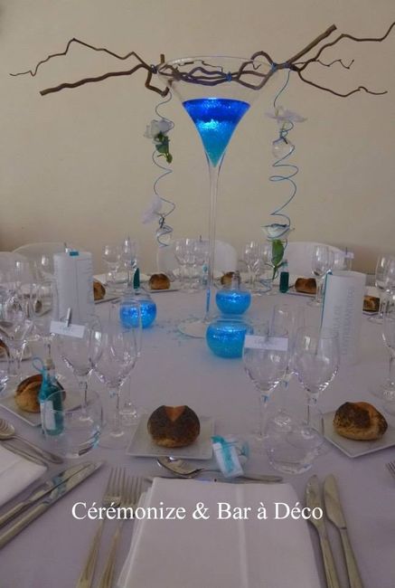 table blanc bleu
