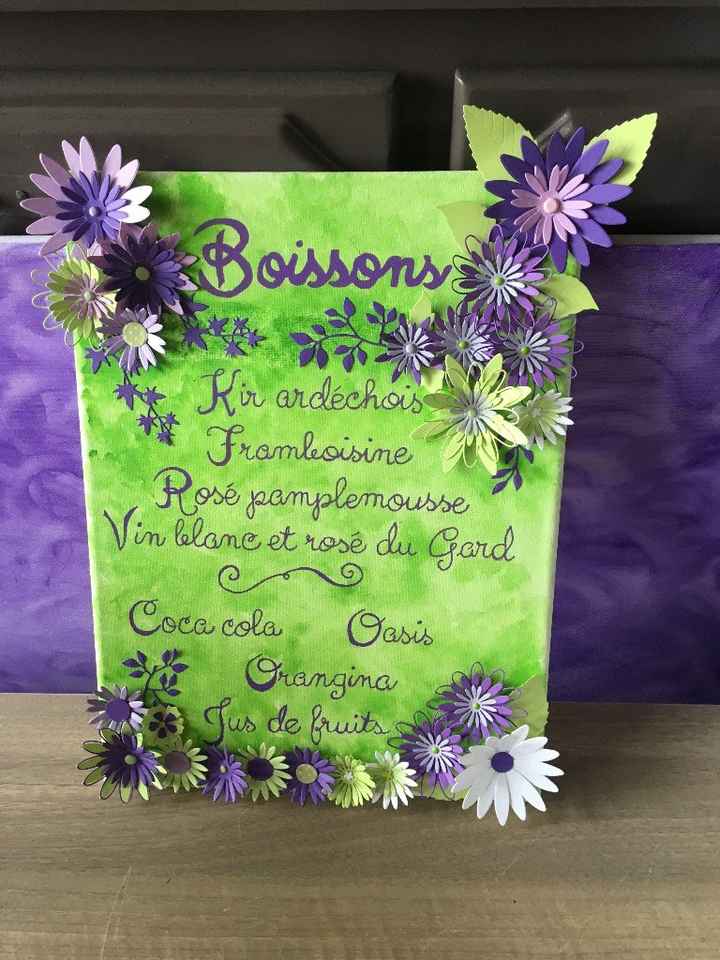 Cadre à disposer sur le buffet du vin d'honneur