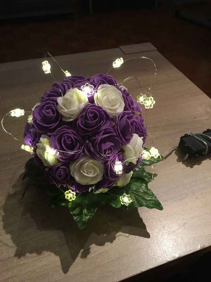 Bouquet pour lanterne de la table des mariés