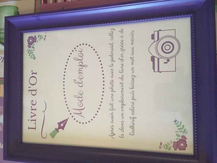 Cadre instructions livre d'or