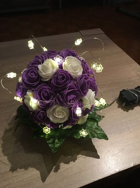 Bouquet pour lanterne de la table des mariés