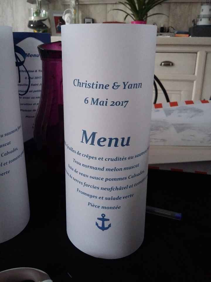 Le texte pour mon menu