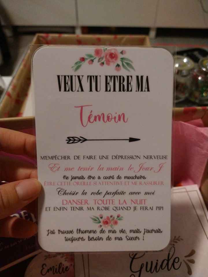 Faire la demande aux témoins - 1