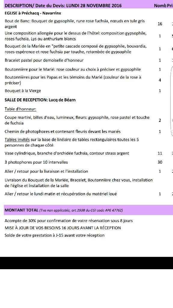 Les fleurs pour notre mariage - 1