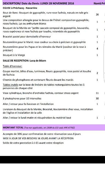 Les fleurs pour notre mariage - 1