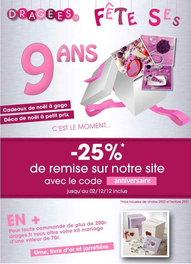 Réduction pour les dragées