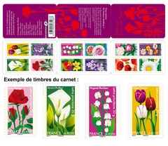 Carnet de timbres fleurs