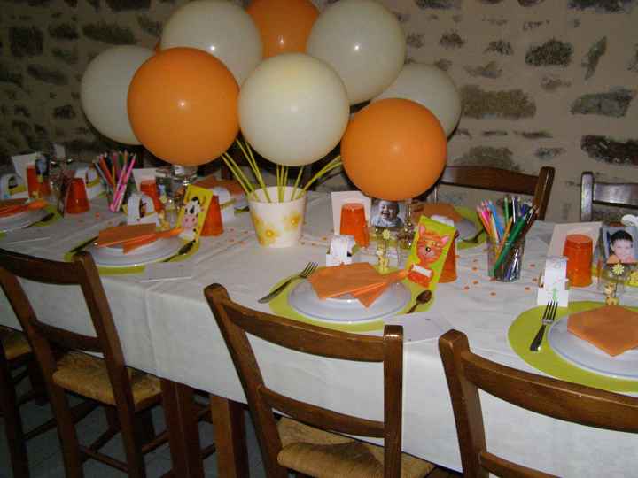 Idée de décoration pour la table des enfants !!