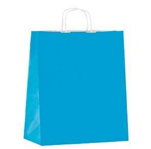 Sac en kraft turquoise