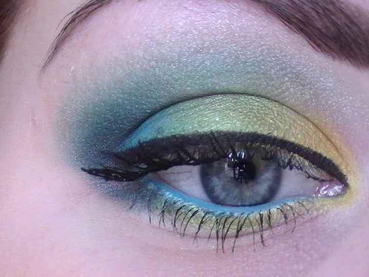 Idée maquillage yeux turquoises