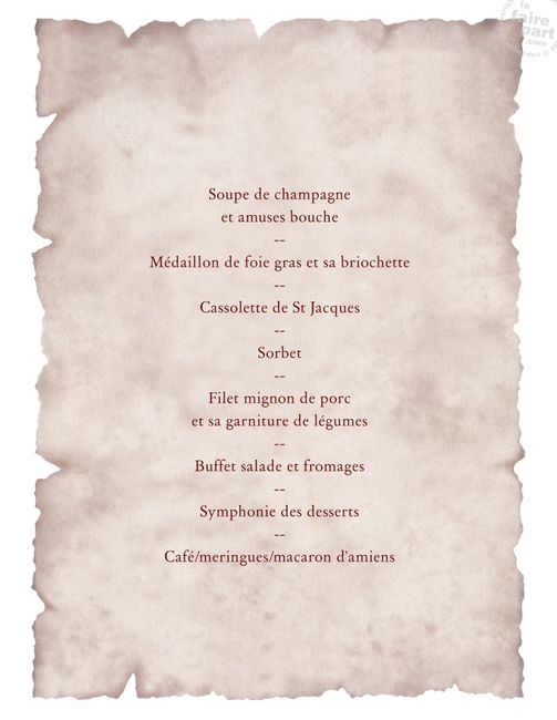 Idée de menus