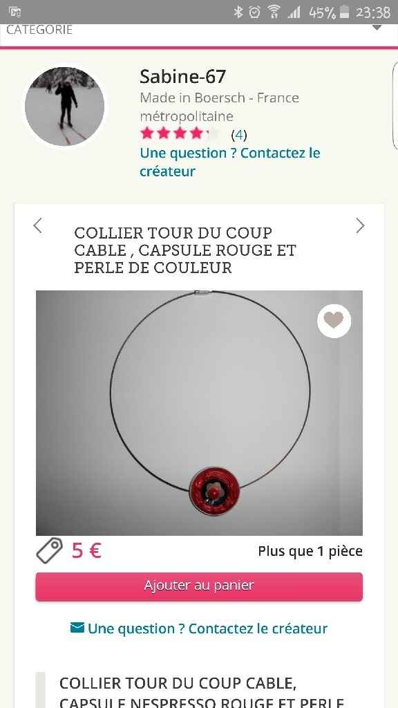 Recherche tour de cou avec du rouge - 1