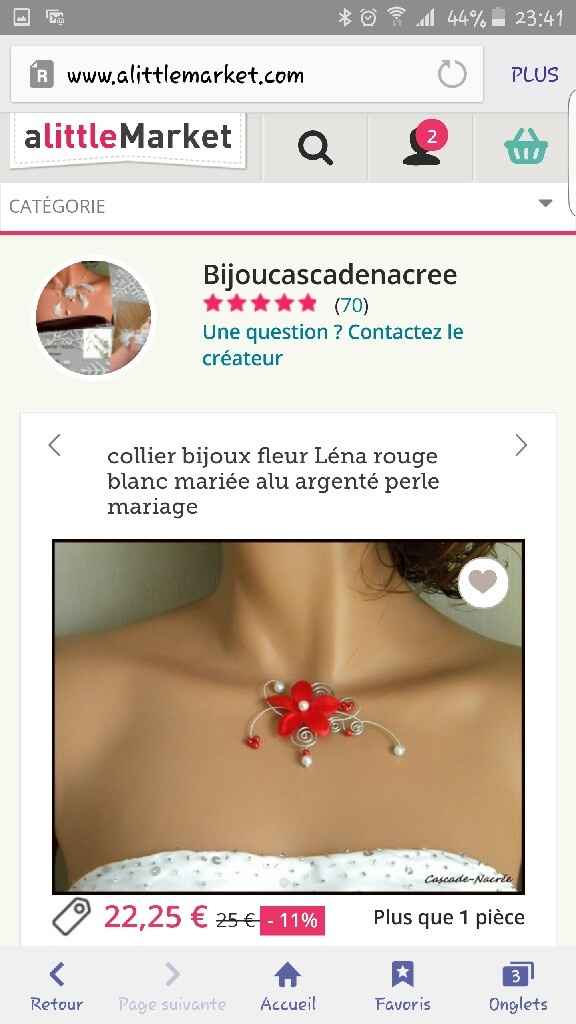 Recherche tour de cou avec du rouge - 5