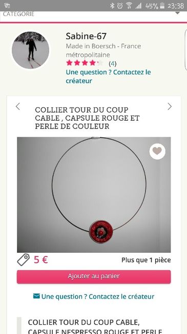Recherche tour de cou avec du rouge - 1