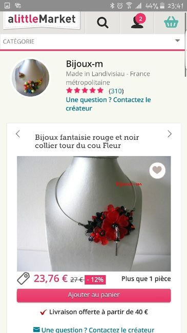 Recherche tour de cou avec du rouge - 3