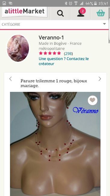 Recherche tour de cou avec du rouge - 4