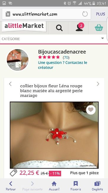 Recherche tour de cou avec du rouge - 5